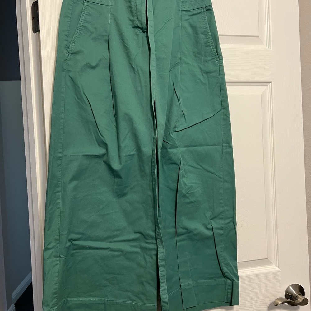 Green Wide-Leg Pants